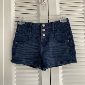 high waisted jean shorts